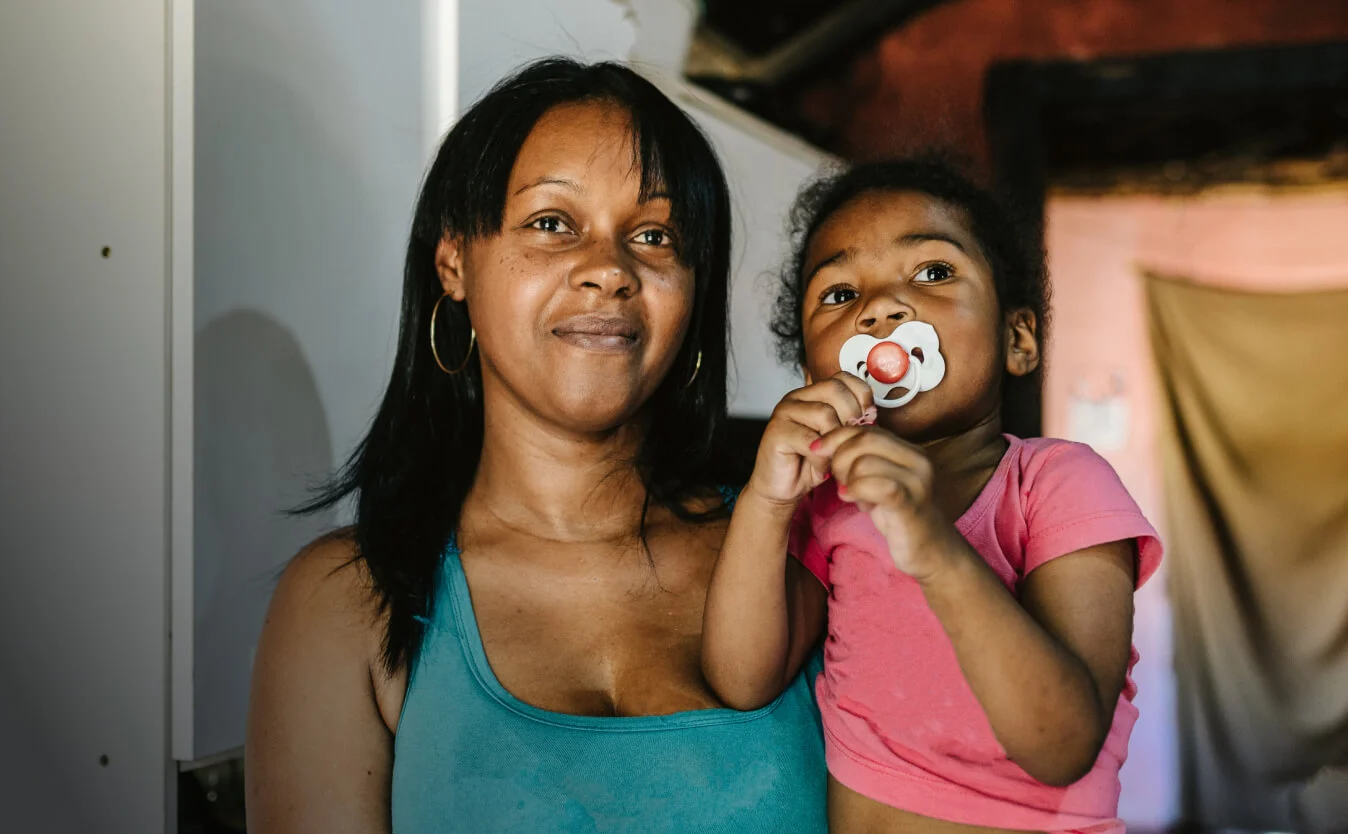 A mother and daughter.