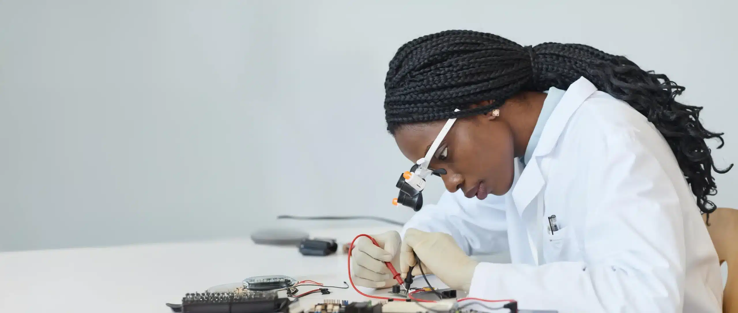 A technician working